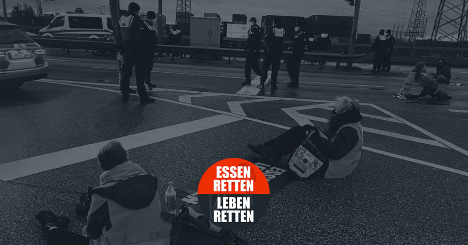 Essensretter blockieren zum zweiten mal an einem Tag Köhlbrandbrücke - Bürgerrat oder Sturmfluten?