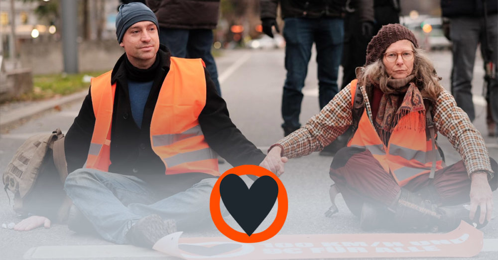 Münchner Stachus blockiert - Keine Neutralität im Klimanotfall!