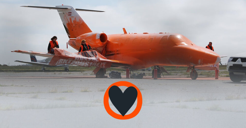Privatjet auf Sylt mit Warnfarbe markiert- "Herr Scholz, handeln Sie!"